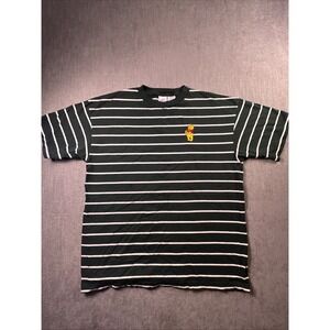 Vintage 90s Disney Store Embroidered Winnie the Pooh Striped T Shirt Men's L